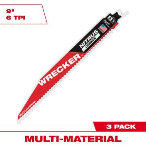 Milwaukee 9 WRECKER with NITRUS CARBIDE 3Pk