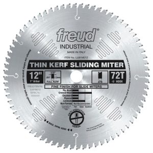 Freud 12 In. x 72T Thin Kerf Sliding Compound Miter Saw Blade