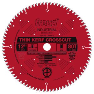 Freud 12 Thin Kerf Fine Finish Crosscut Blade with Perma-SHIELD Coating