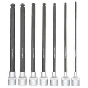 Bondhus Set 7 Ball End x 6 In. with Sockets 1/8 In. to 3/8 In.