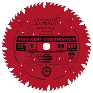 Freud 12 In. x 60T Thin Kerf Combination Blade