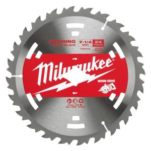 Milwaukee 7-1/4 24T Construction Worm Drive Framing Contractor Pack (25PK)