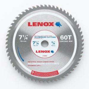 Lenox 7-1/4 In. 60TPI Aluminum Circular Saw Blade