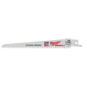 Milwaukee 6 in. 6 TPI Fleam Ground SAWZALL Blades 5PK