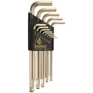 Bondhus Set of 13 Hex Tip Long Arm L-Wrenches