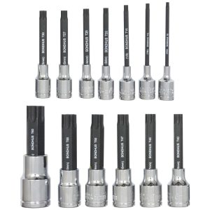 Bondhus Set 13 Pro Hold Star Bits 2 In. (T8-T60) with Sockets in Clamshell