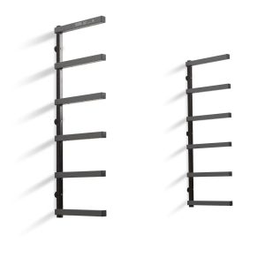 Bora Portamate Wood Rack 6 Tier Wall Mounted Gray/Black