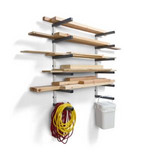 Bora Portamate Wall Mounted Storage Rack 6 Level Gray/White