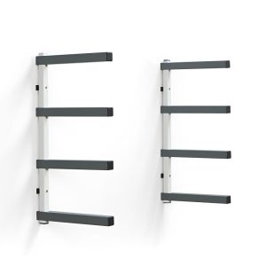 Bora Portamate Wall Mounted Storage Rack 4 Level Gray/White