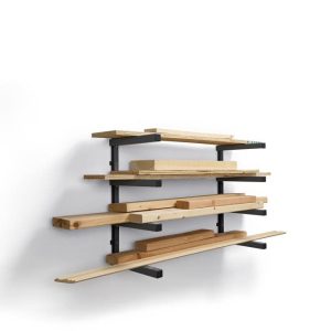 Bora Portamate Wall Mounted Storage Rack 4 Level Black/Gray