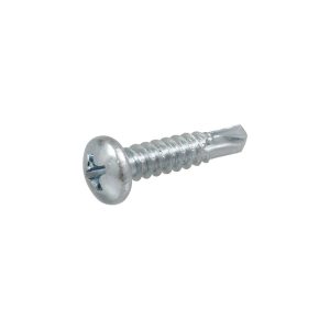 Hillman #10-16 x 1 Zinc Pan Head Phillips Self Drilling Screw 100pk