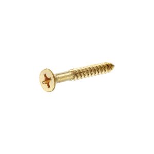 Hillman #10 x 2 Brass Flat Head Phillips Wood Screw 100pk