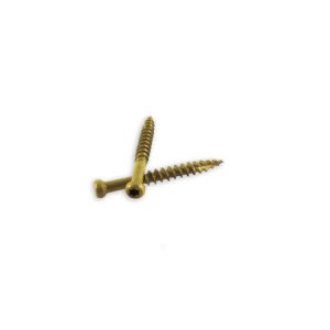 Woodpro #7 x 1-1/2 In. PPG 1000 Hour Golden E-Coat Trim Head Screws 1LB