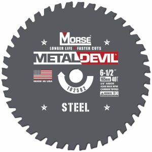 MK Morse 6 1/2 40 Tooth Metal Devil Circular Saw Blade