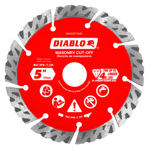Diablo Tools 5 Diamond Segmented Turbo Cut-Off Discs for Masonry