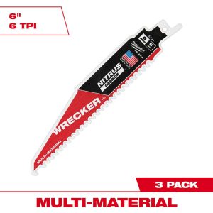 Milwaukee 6 WRECKER with NITRUS CARBIDE 3Pk