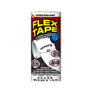 Flex Seal Flex Tape Rubberized Waterproof Tape 8 In. x 5 ft. – White