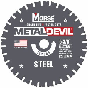 MK Morse 5 3/8 32 Tooth Metal Devil Steel Circular Saw Blade