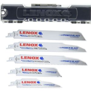 Lenox Demolition Reciprocating Saw Blade 5pc Set with Bonus Storage Case