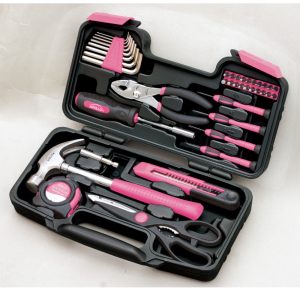 Apollo Precision Tools 39 Piece General Tool Set – Pink