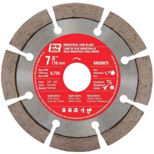 Grip Rite 7-in Wet or Dry Segmented Diamond Circular Saw Blade