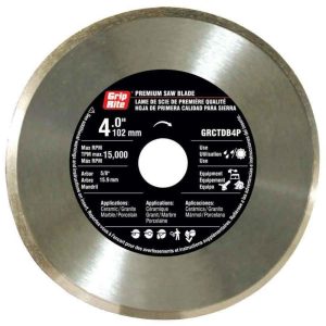 Grip Rite 4-in Wet or Dry Continuous Diamond Circular Saw Blade