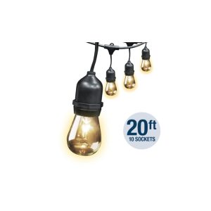 Feit Electric 130V 20′ 10 Lights Incandescent String Light Set
