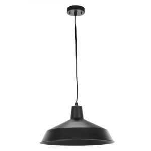 Globe Electric Barnyard Pendant Light 1 Light Matte Black