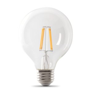 Feit Electric 40W G25 2700K Soft White Filament LED Bulb 3pk