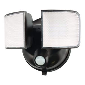 Halo 2 Head Floodlight Bronze 70W 1000 Lumen LED Motion Sensing