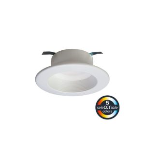 Halo Downlight with Switch 4 Matte White 9W 600 Lumen LED