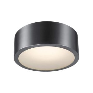 Globe Electric Edinburg Integrated LED Ceiling Light Black Iron