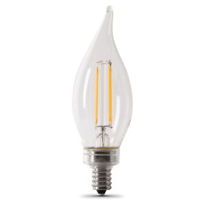 Feit Electric 40W CA10 5000K Dimmable Flame Tip LED Bulb 6pk