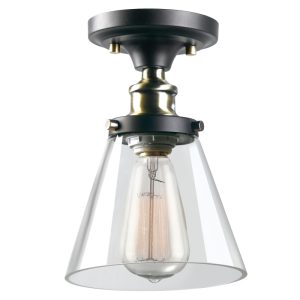 Globe Electric Jackson Flush Mount Light 1 Light Dark Bronze