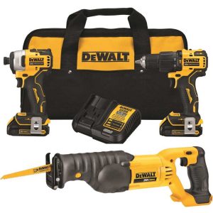 DEWALT ATOMIC 20V MAX 3 Tool Combo Kit Bundle
