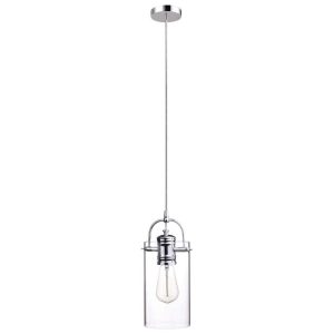 Globe Electric J Pendant Light Chrome 60W E26 1 Light