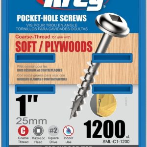 Kreg Pocket Screws – 1 #8 Coarse Washer-Head 1200ct.